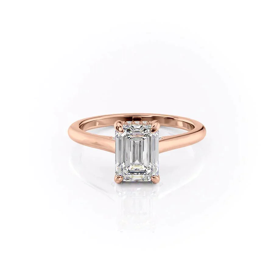 The Natalie Set With A 1 Carat Emerald Lab Diamond
