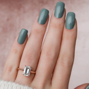The Natalie Set With A 1 Carat Emerald Lab Diamond