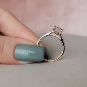 The Natalie Set With A 1 Carat Emerald Lab Diamond