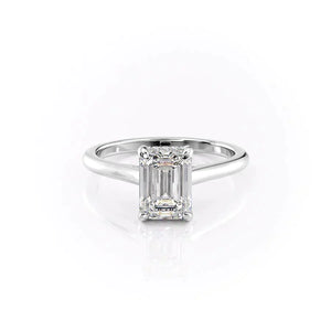 The Natalie Set With A 2 Carat Emerald Moissanite