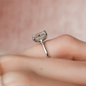 The Natalie Set With A 3 Carat Emerald Lab Diamond