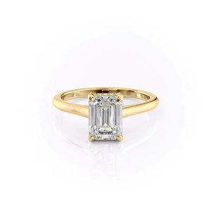 The Natalie Set With A 3 Carat Emerald Lab Diamond