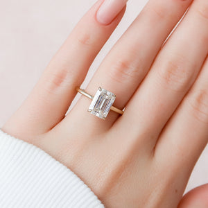 The Natalie Set With A Emerald Lab Diamond