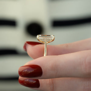 The Natalie Set With A 3 Carat Emerald Lab Diamond