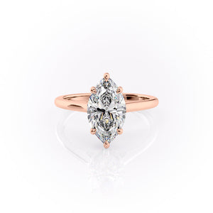 The Natalie Set With A 2 Carat Marquise Moissanite