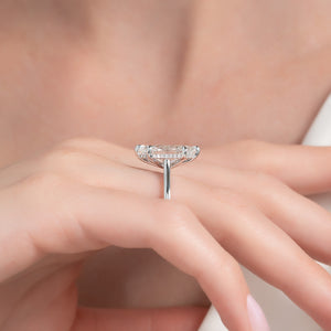 The Natalie Set With A 2 Carat Marquise Moissanite