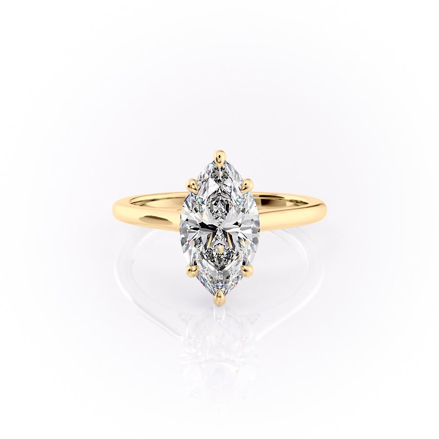 The Natalie Set With A 1.5 Carat Marquise Lab Diamond