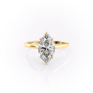 The Natalie Set With A 1 Carat Marquise Lab Diamond