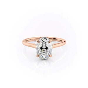 The Natalie Set With A 1 Carat Oval Moissanite