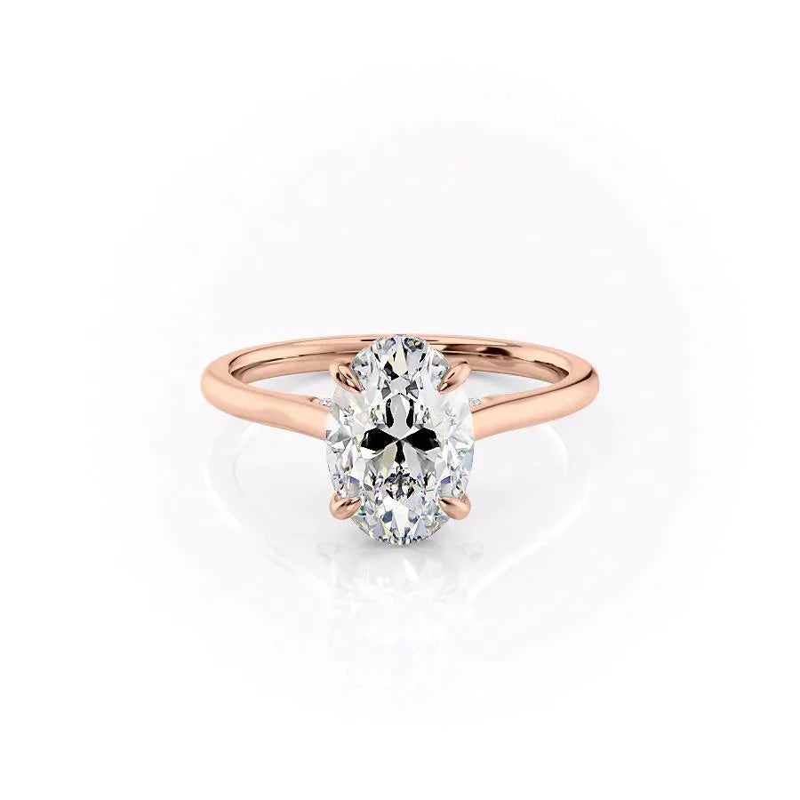 The Natalie Set With A 4 Carat Oval Moissanite