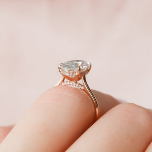 The Natalie Set With A 1 Carat Oval Lab Diamond