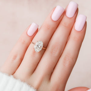 The Natalie Set With A Oval Lab Diamond