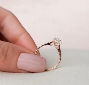 The Natalie Set With A 1 Carat Oval Lab Diamond