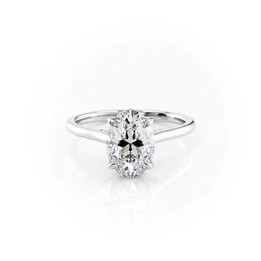 The Natalie Set With A 1 Carat Oval Moissanite