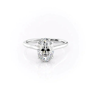 The Natalie Set With A 1.5 Carat Oval Lab Diamond
