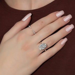 The Natalie Set With A 2 Carat Oval Lab Diamond