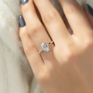 The Natalie Set With A 2 Carat Oval Lab Diamond