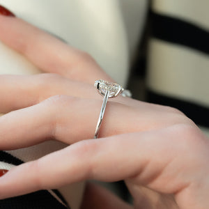 The Natalie Set With A Oval Lab Diamond