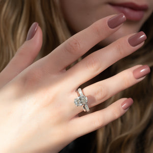 The Natalie Set With A 2 Carat Oval Lab Diamond