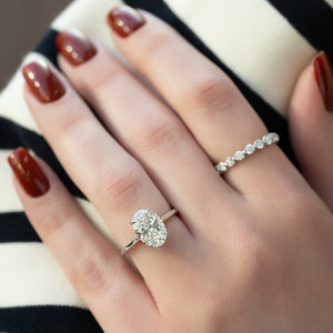 The Natalie Set With A 2 Carat Oval Lab Diamond