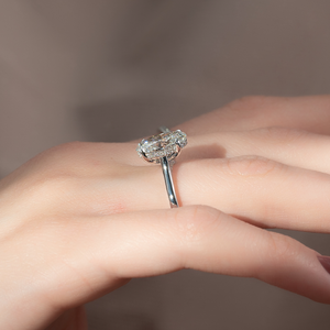 The Natalie Set With A Oval Lab Diamond