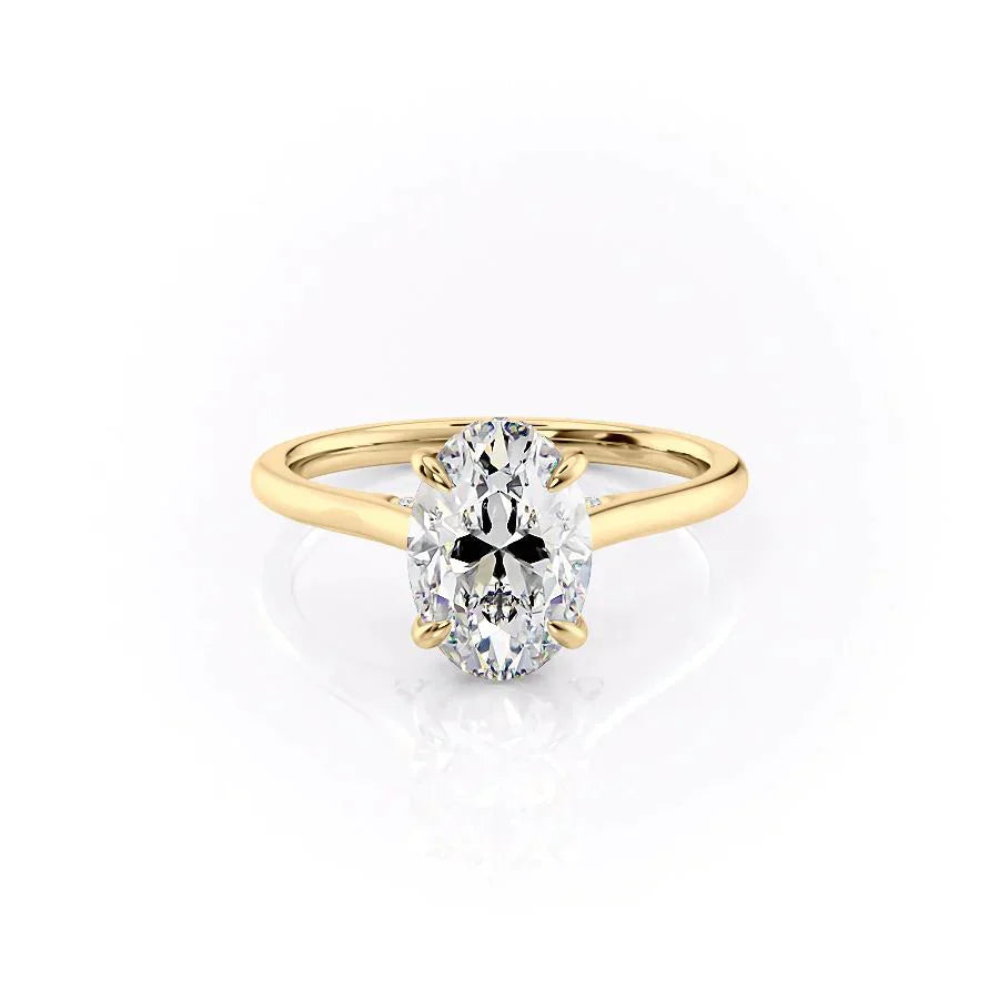 The Natalie Set With A 1 Carat Oval Moissanite