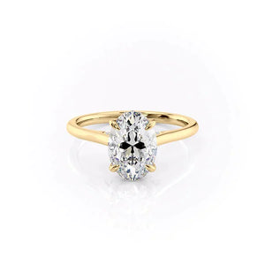 The Natalie Set With A 1 Carat Oval Moissanite