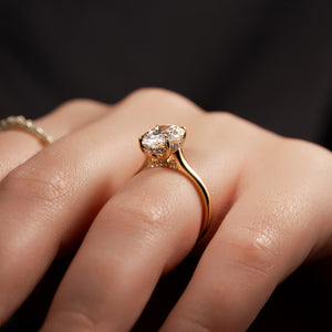 The Natalie Set With A Oval Lab Diamond