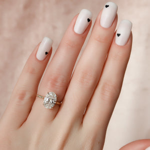 The Natalie Set With A Oval Lab Diamond
