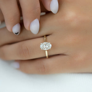 The Natalie Set With A Oval Lab Diamond