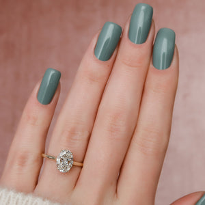 The Natalie Set With A Oval Lab Diamond