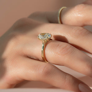 The Natalie Set With A Oval Lab Diamond
