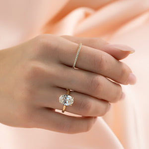 The Natalie Set With A Oval Lab Diamond