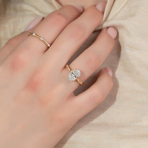 The Natalie Set With A 2 Carat Oval Lab Diamond
