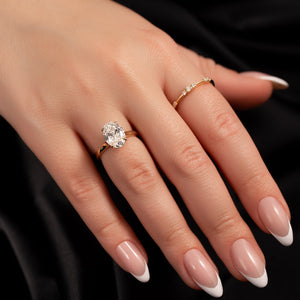 The Natalie Set With A Oval Lab Diamond