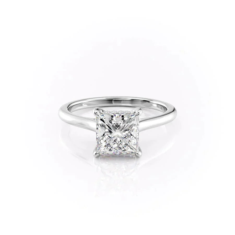The Natalie Set With A 1 Carat Princess Moissanite