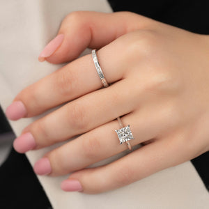 The Natalie Set With A Princess Lab Diamond
