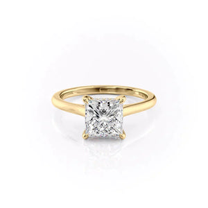 The Natalie Set With A 2 Carat Princess Moissanite