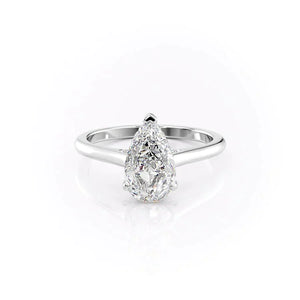 The Natalie Set With A 5 Carat Pear Moissanite