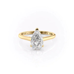 The Natalie Set With A 1 Carat Pear Moissanite