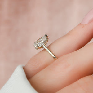 The Natalie Set With A 3 Carat Pear Lab Diamond