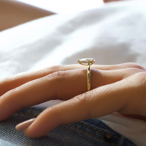 The Natalie Set With A Pear Lab Diamond