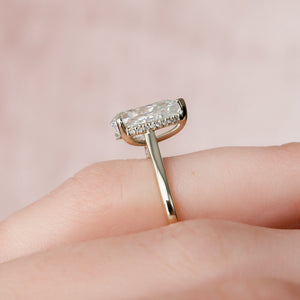 The Natalie Set With A 3 Carat Pear Lab Diamond