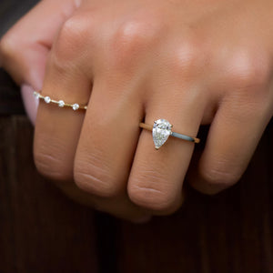 The Natalie Set With A Pear Lab Diamond