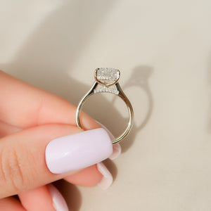 The Natalie Set With A Pear Lab Diamond