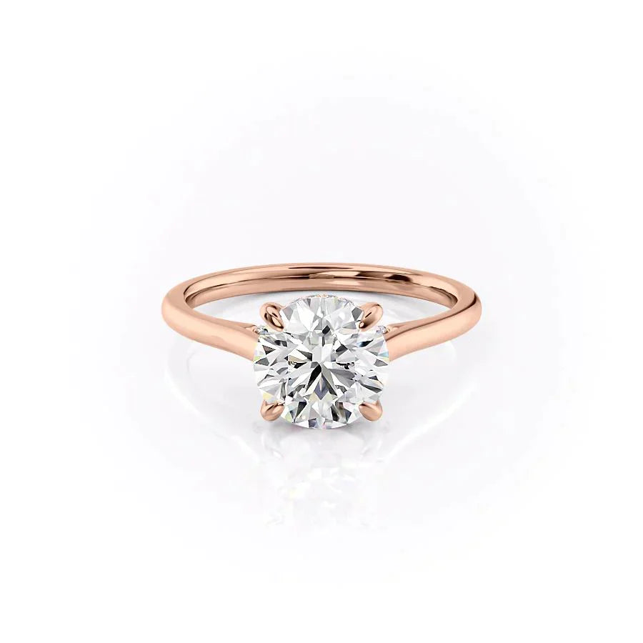 The Natalie Set With A 3 Carat Round Moissanite