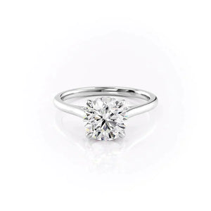 The Natalie Set With A 2.5 Carat Round Lab Diamond