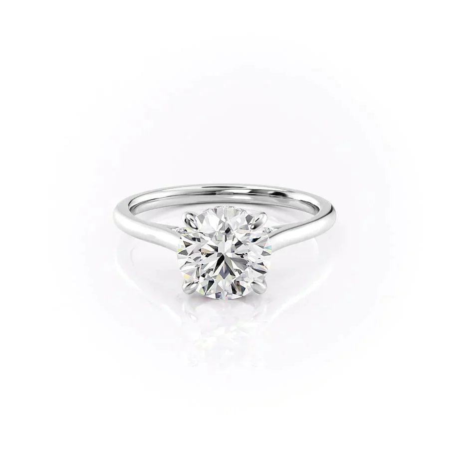 The Natalie Set With A 2 Carat Round Lab Diamond