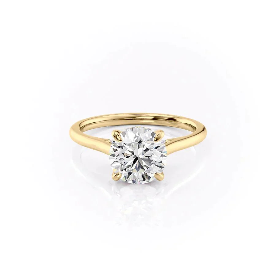 The Natalie Set With A 1 Carat Round Moissanite
