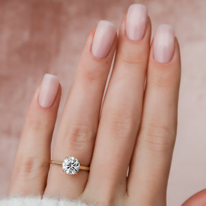 The Natalie Set With A Round Moissanite